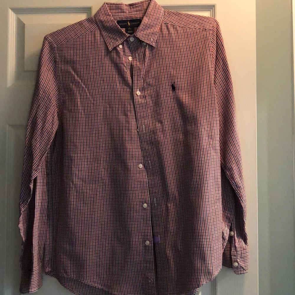 Ralph Lauren Boys XL 18-20 red/blue plaid - Picture 1 of 3